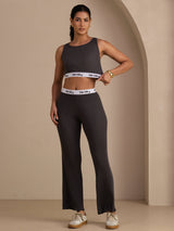[Grå] SilkSilky-SE Sleeveless Crew Neck Women's Outfit Sets 006
