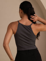 [Grå] SilkSilky-SE Sleeveless Crew Neck Cami Toppar 002