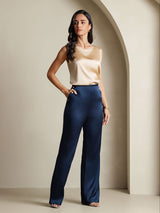 [Champagne] SilkSilky-SE Sleeveless Round Neck Cami Toppar 005