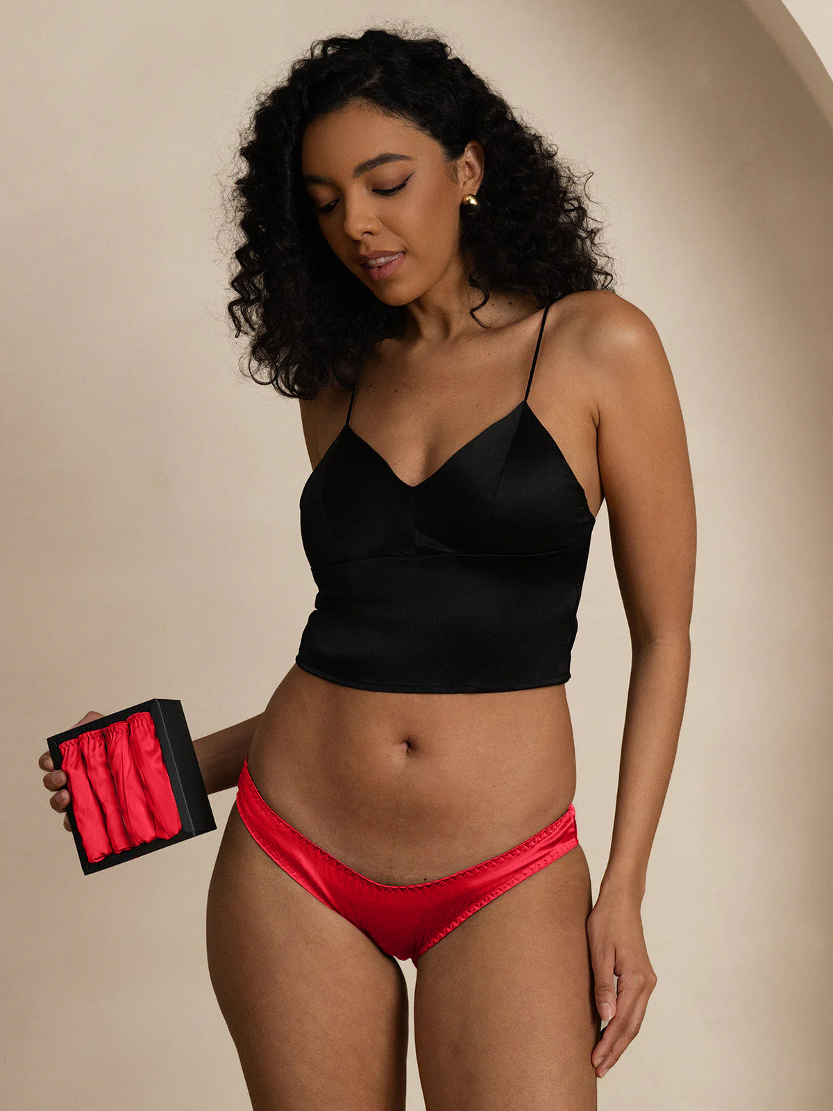 [Röd] SilkSilky-SE Silke Stickad Panty 006,