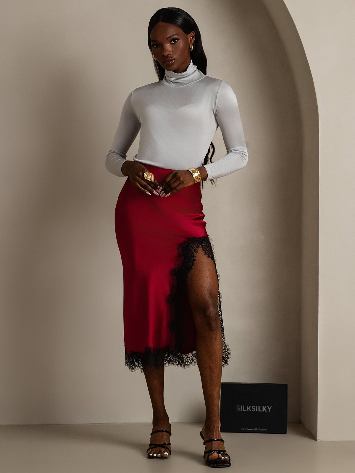 [Vin] SilkSilky-SE 19Momme Silke Skirt 005