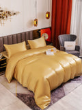 SilkSilky SE 19Momme Rent Silke Bedding Set Champagne 003