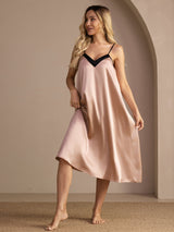 [Toscana] SilkSilky-SE Spaghetti Strap V Neck Nattlinne 003