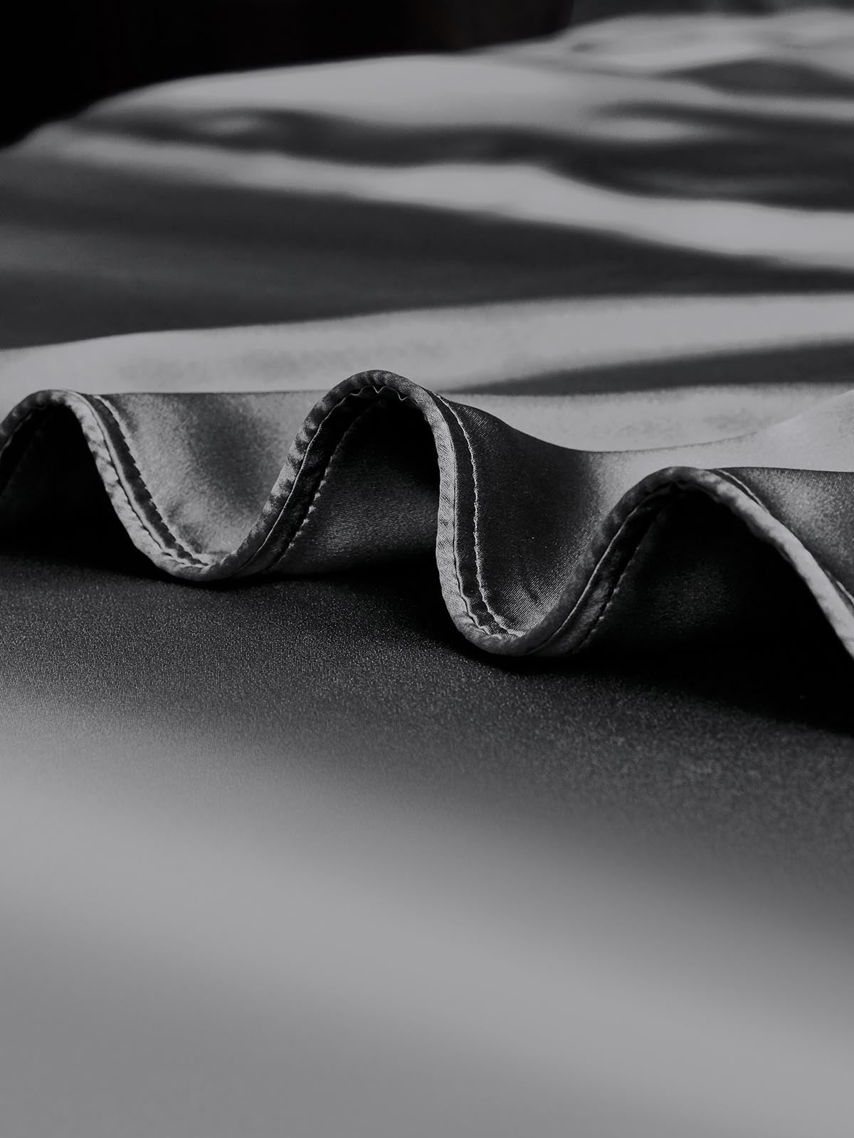 [Mörkgrå] SilkSilky-SE 19Momme Rent Silke Duvet Cover 003