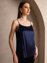 [Mörkblå] SilkSilky-SE Spaghetti Strap Cami Toppar 004
