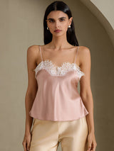 [Toscana] SilkSilky-SE Spaghetti Strap V Neck Cami Toppar 003