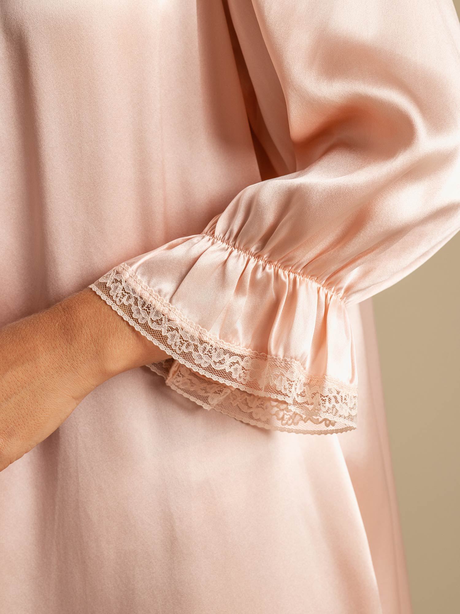 [Ljusrosa] SilkSilky-SE Rent Silke Nightgown 006