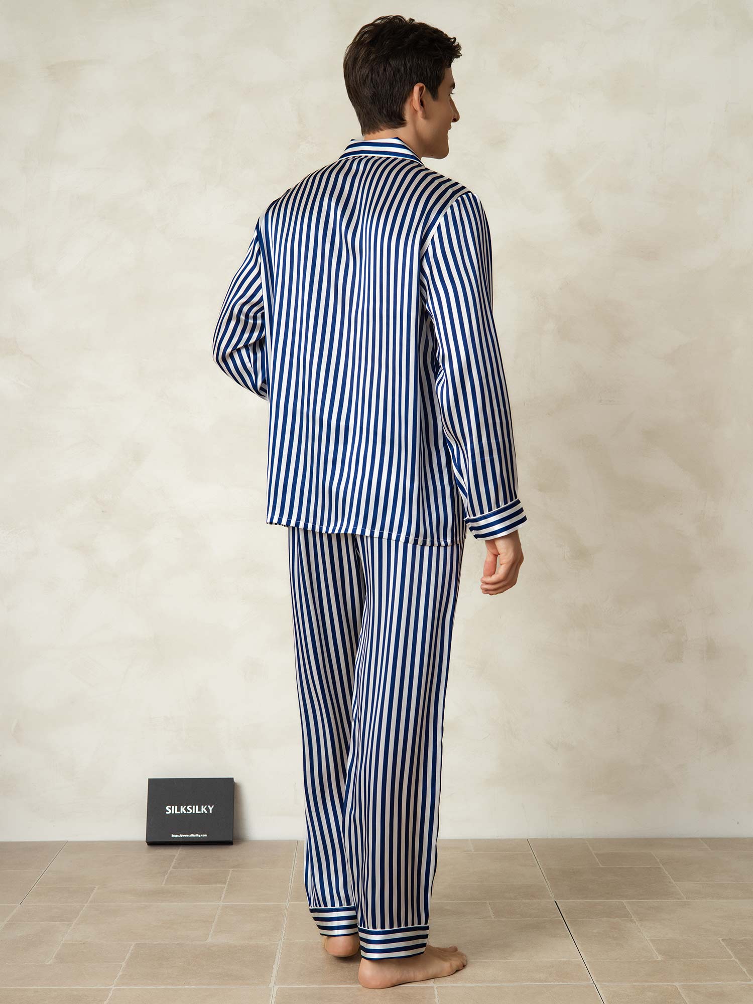 [Marin Rand] SilkSilky-SE 19Momme Rent Silke Mens Pajamas 002
