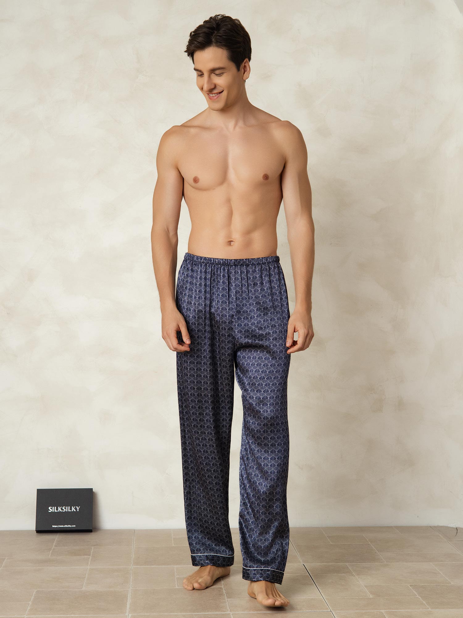 [Marin Ginkgo] SilkSilky-SE Rent Silke Mens Sleep Bottoms 005