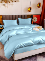 [Ljusblå] SilkSilky-SE 19Momme Rent Silke Bedding Set 001