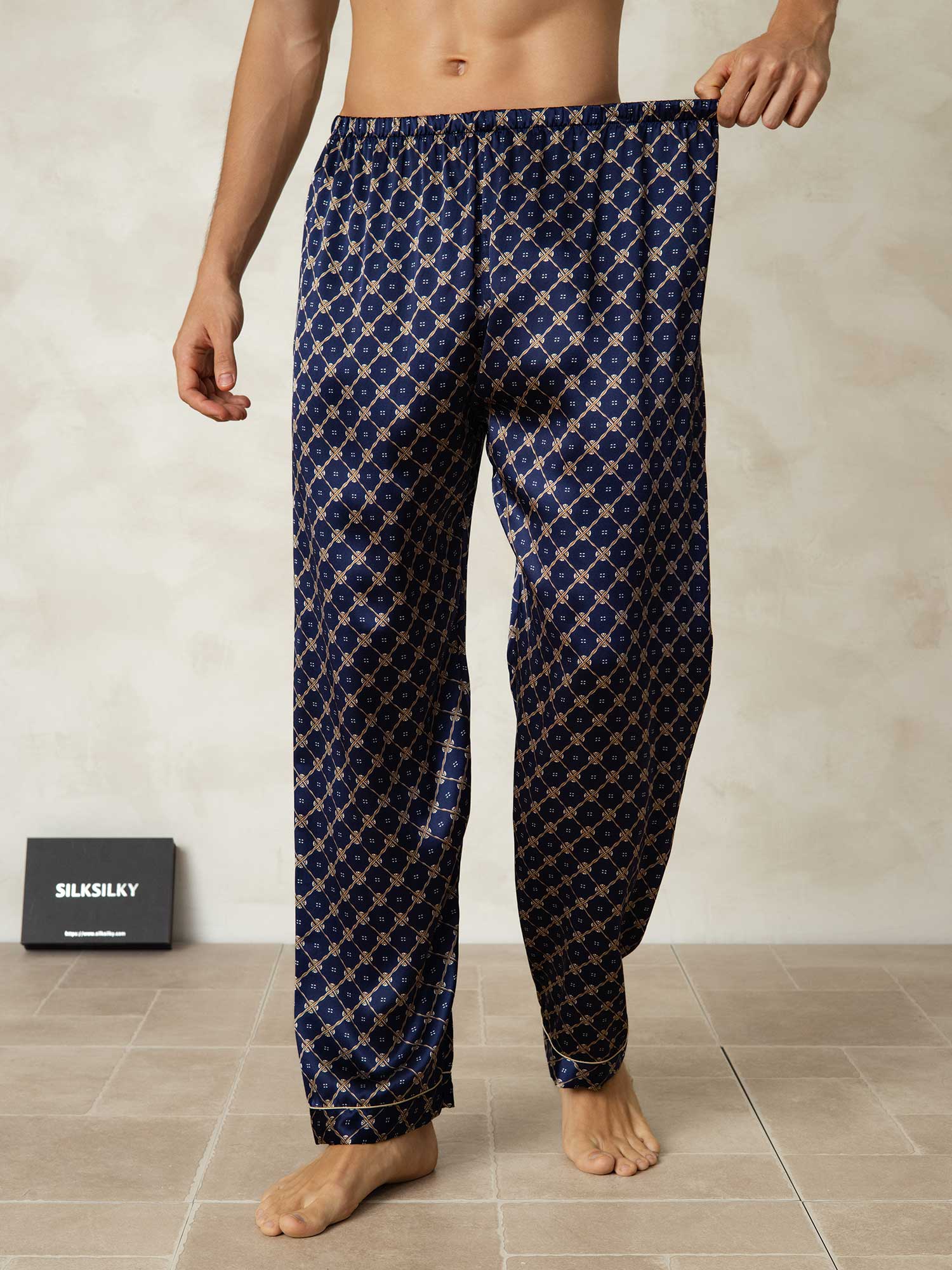 [Marin Kedja] SilkSilky-SE Rent Silke Mens Sleep Bottoms 003