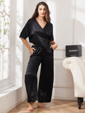 SilkSilky SE Rent Silke Hårärm Womens Pajamas Svart 005