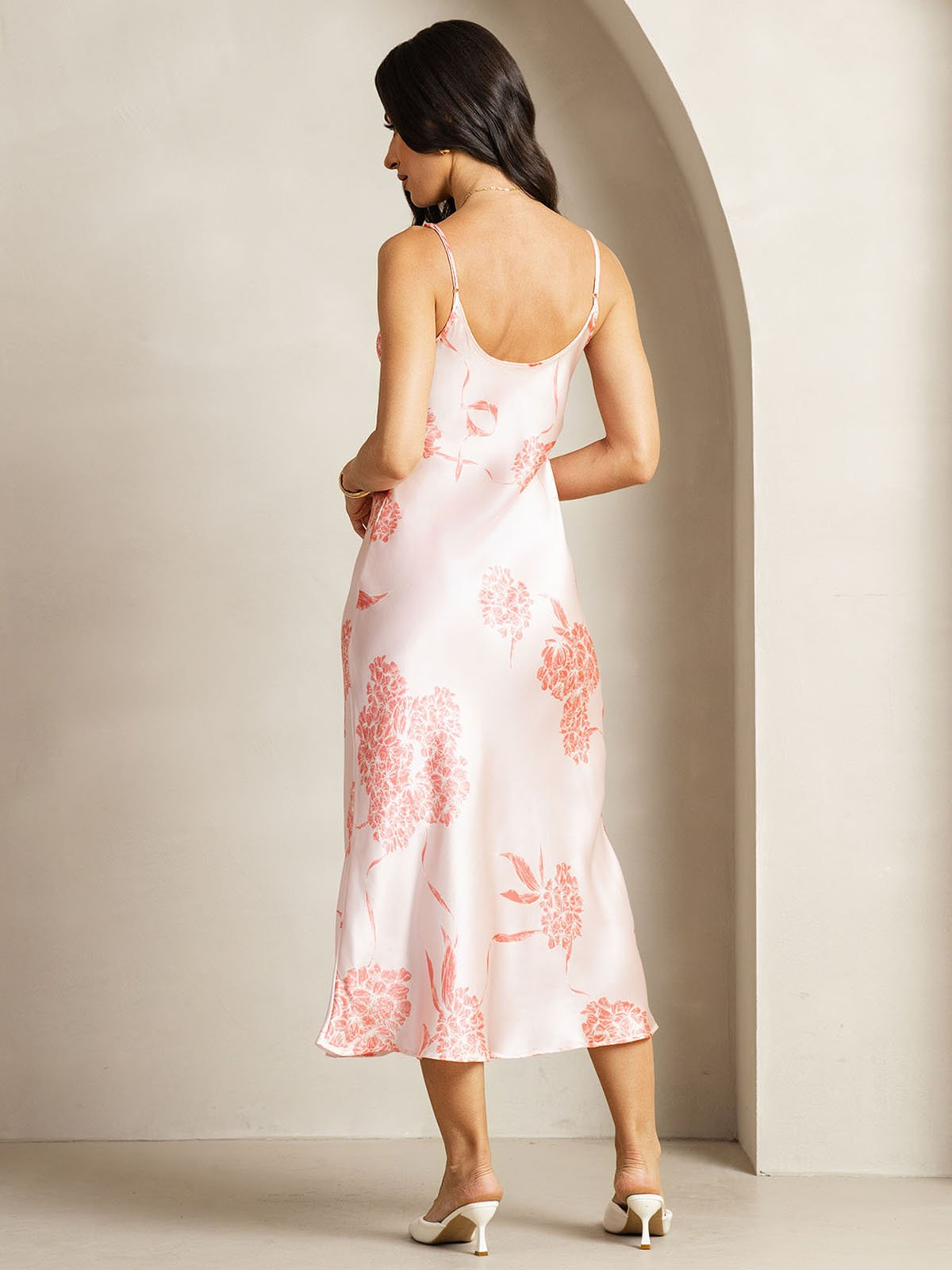 [Korallblommor] SilkSilky-SE 19Momme Silke Dress 002