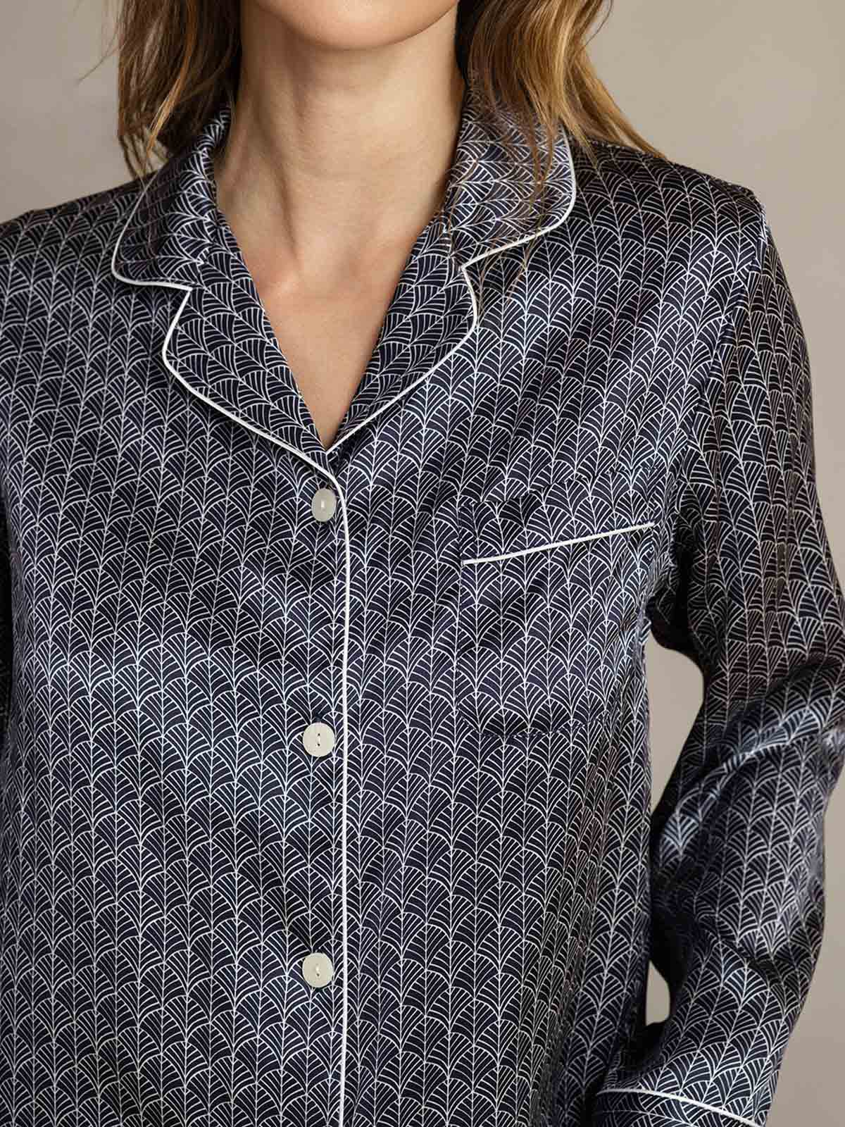 [Marin Ginkgo] SilkSilky-SE Rent Silke Womens Pajamas 006