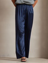 [Mörkblå] SilkSilky-SE 19Momme Silke Womens Pants 003,