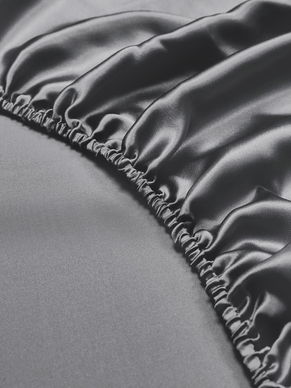 [Mörkgrå] SilkSilky-SE 19Momme Rent Silke Sheet 004