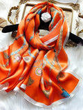 SilkSilky SE Rent Silke Scarf Orange 003