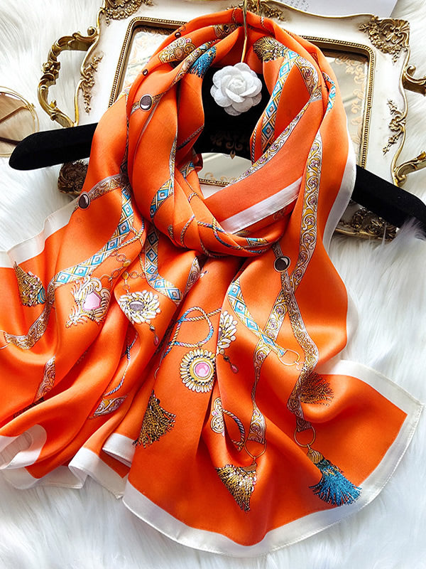 SilkSilky SE Rent Silke Scarf Orange 001