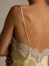 [Ljusgul] SilkSilky-SE Spaghetti Strap V Neck Cami Toppar 005