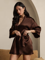 [Kaffe] SilkSilky-SE 3/4 Sleeve Dam Morgonrock 005