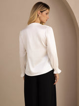 [Vit] SilkSilky-SE Long Sleeve Damblusar 002