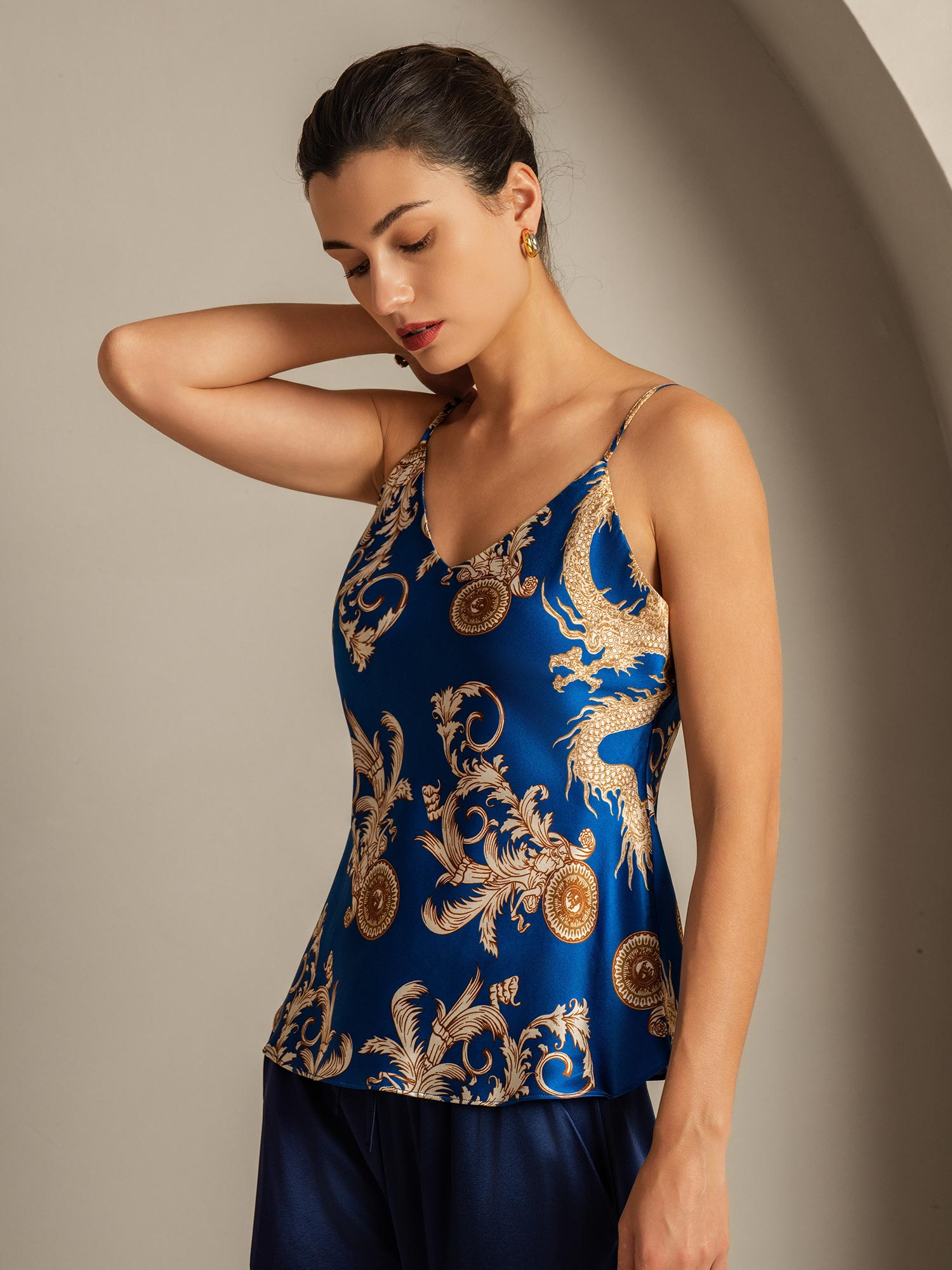 [Navy Drake] SilkSilky-SE Rent Silke Camisoles 006