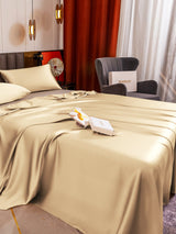 [Beige] SilkSilky-SE 19Momme Bäddset 004