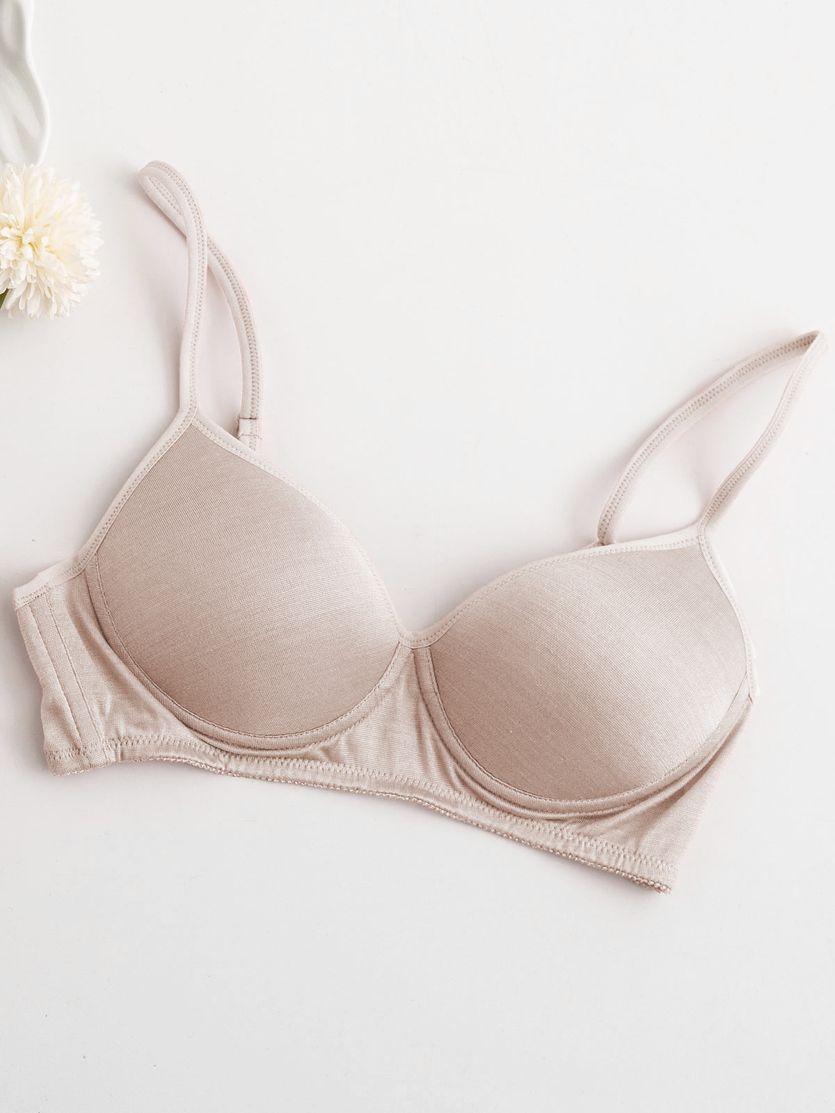 [Grå] SilkSilky-SE Silke Stickad Bra 005