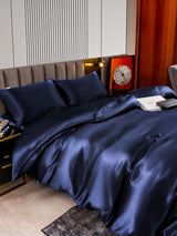 [Mörkblå] SilkSilky-SE 22Momme Rent Silke Bedding Set 006,