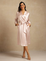 [Rosa] SilkSilky-SE Rent Silke Krage Dam Morgonrock 001,
