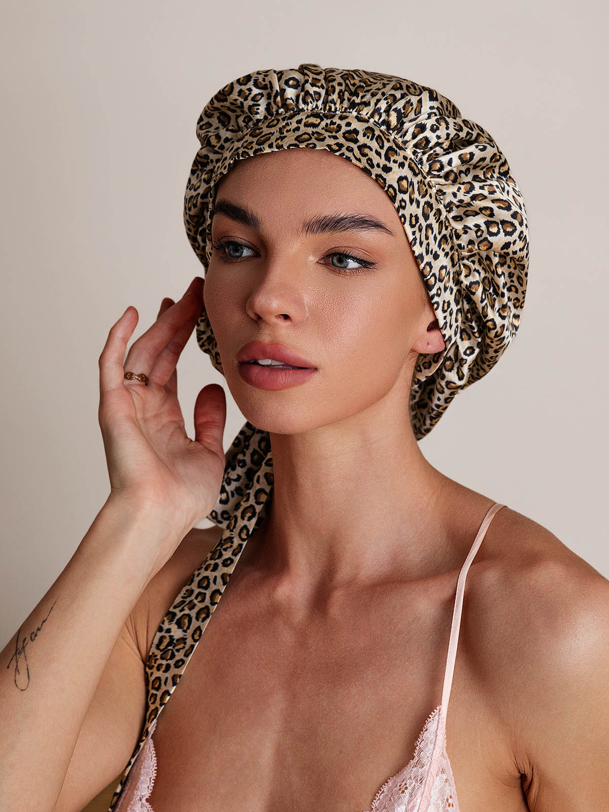 [Leopard] SilkSilky-SE Rent Silke Sleep Cap 002