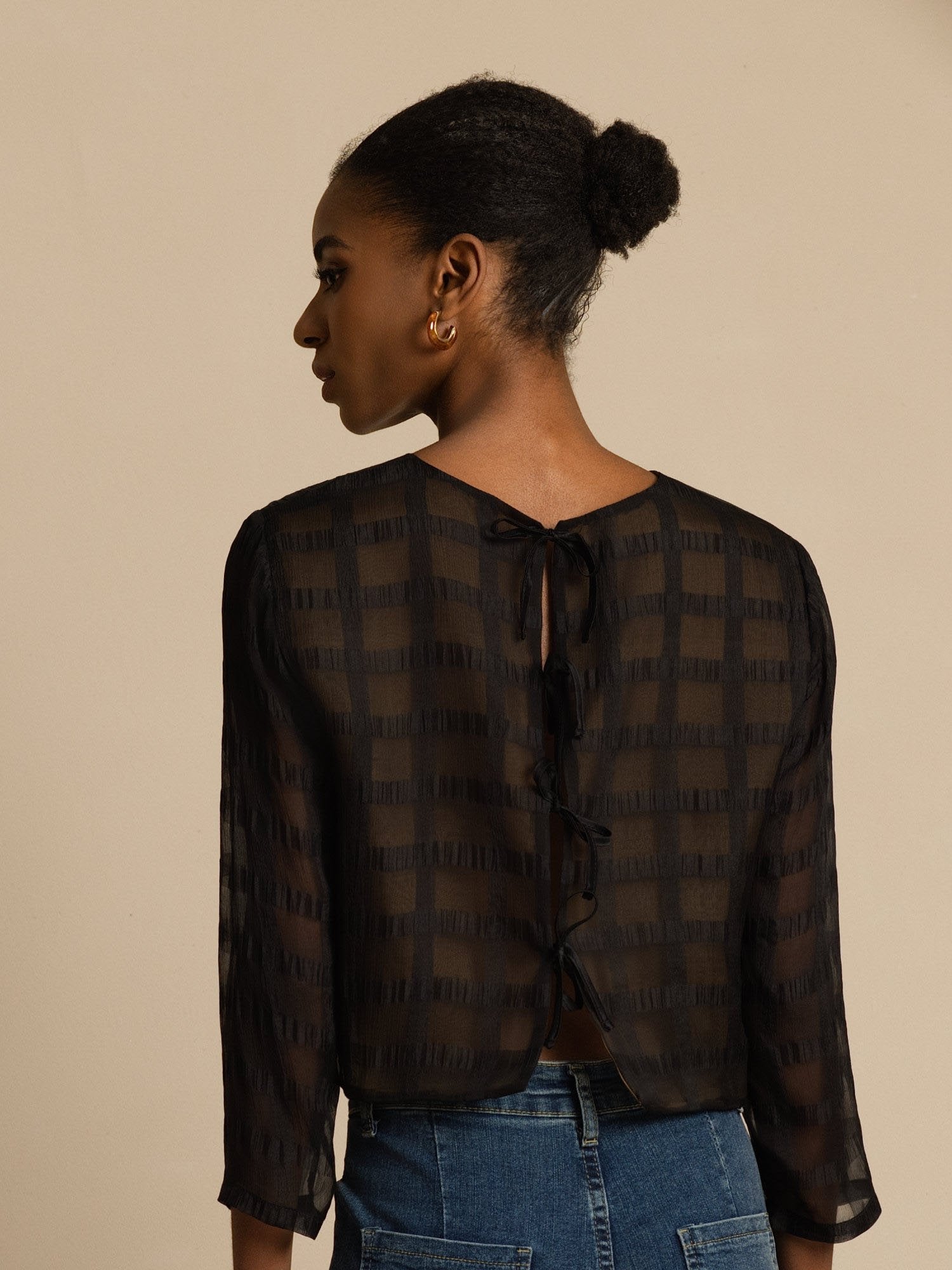 [Svart] SilkSilky-SE Blouse 002