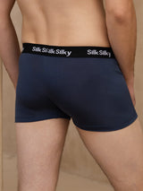 [Mörkblå] SilkSilky-SE 100% Silk Jersey Herr Underkläder 002