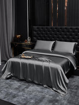 [Mörkgrå] SilkSilky-SE 19Momme Rent Silke Bedding Set 001