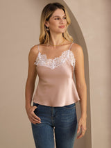 [Toscana] SilkSilky-SE Spaghetti Strap V Neck Cami Toppar 001