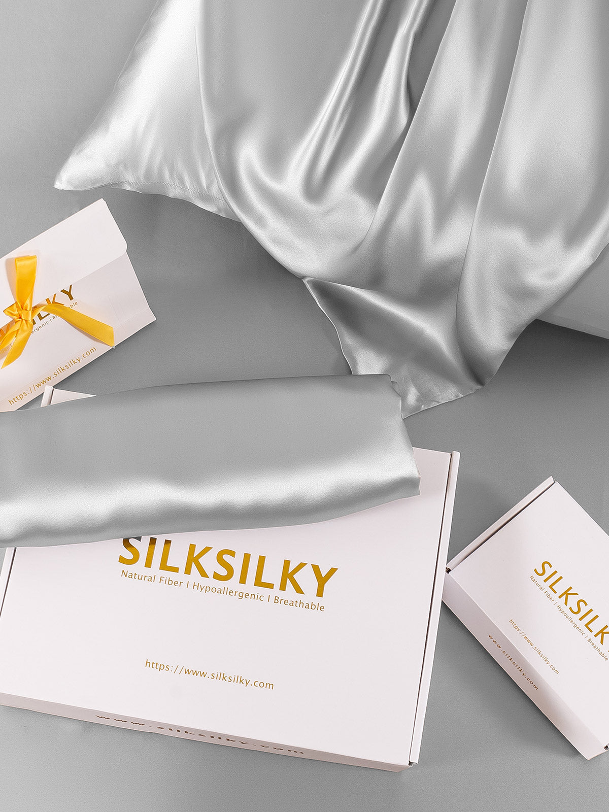 [Silver] SilkSilky-SE 22Momme Rent Silke Pillowcase 006