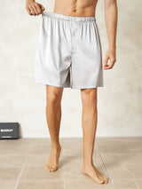 [Silver] SilkSilky-SE Men's Sleep Shorts 005