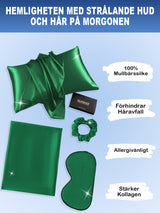 [Mörkgrön] SilkSilky-SE 19Momme Rent Silke Pillowcase Set 002