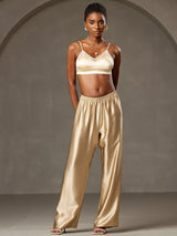 [Champagne] SilkSilky-SE 19Momme Silke Womens Pants 003,