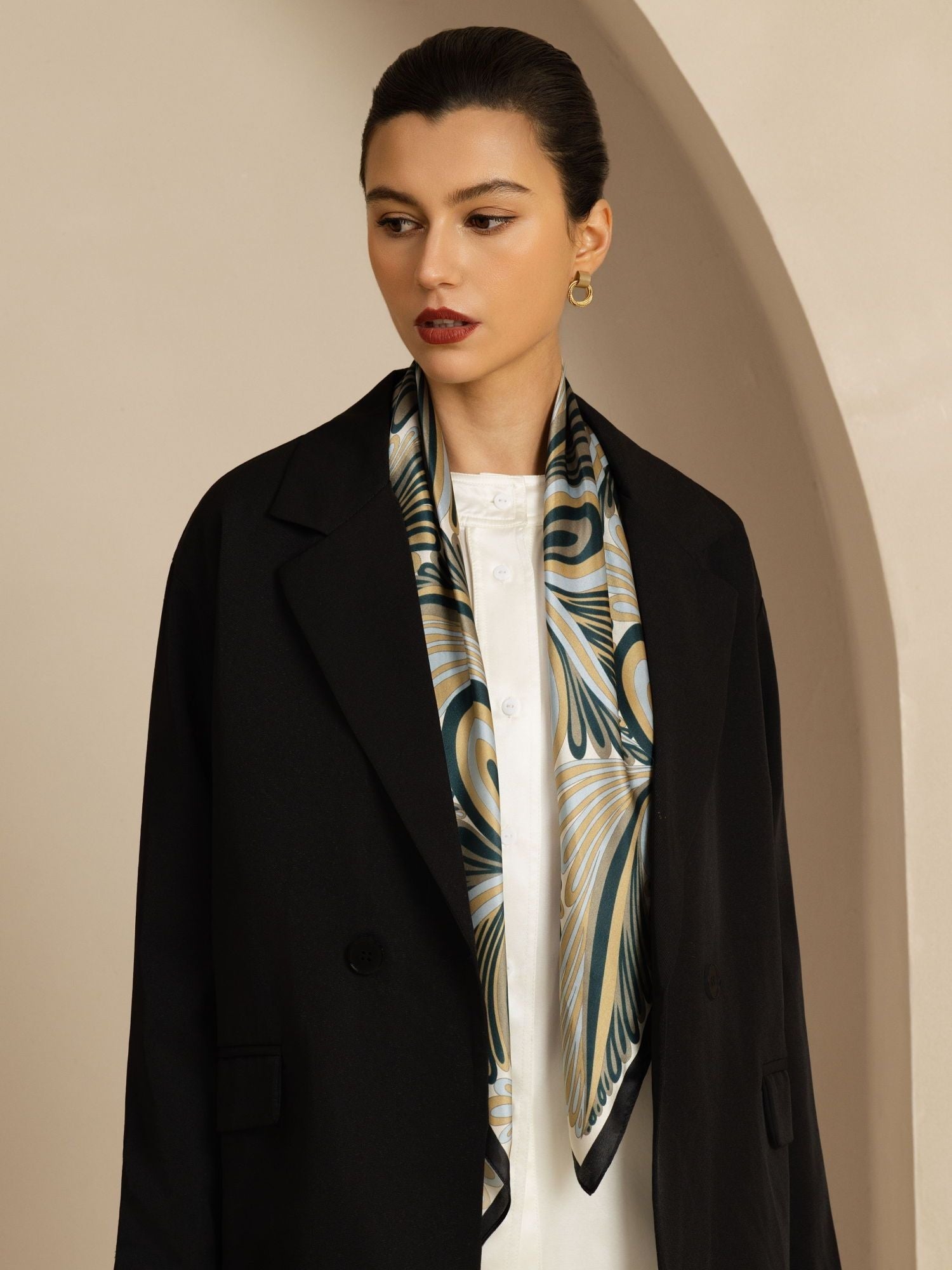 [P110] SilkSilky-SE Pure Silk Scarf 003