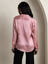 [Rosa Rand] SilkSilky-SE Long Sleeve Lapel Collar Damskjorta 002