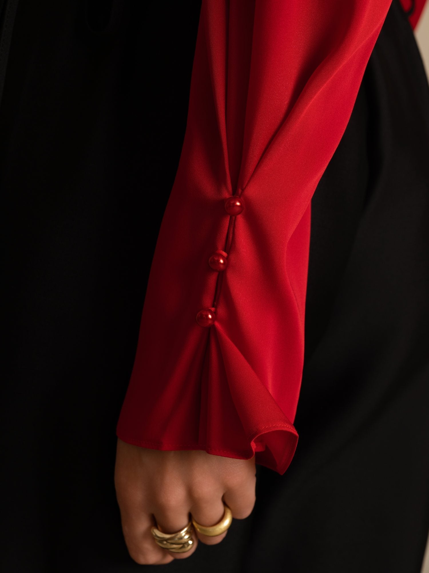 [Vin] SilkSilky-SE 19Momme Silke Lång Ärm V Ringning Blus 007