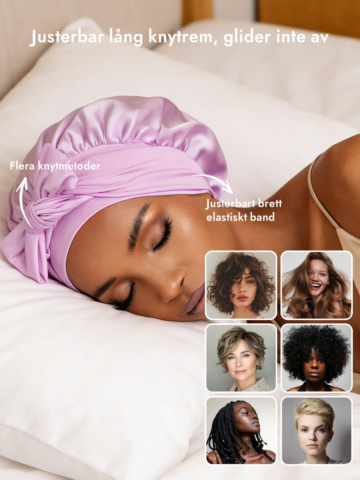 [Lavendel] SilkSilky-SE Rent Silke Sleep Cap 004