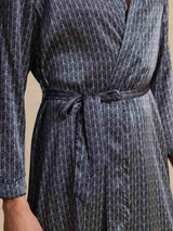 [Marin Ginkgo] SilkSilky-SE Long Sleeve V Neck Herr Morgonrock 006
