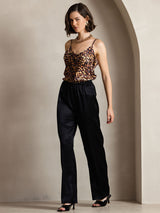 [Svart] SilkSilky-SE 19Momme Silke Womens Pants 004,