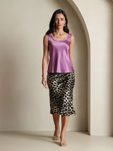 [Mörklila] SilkSilky-SE Sleeveless Cami Toppar 007