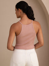 [Rosa] SilkSilky-SE Sleeveless Crew Neck Cami Toppar 002