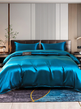 [Kungsblått] SilkSilky-SE 22Momme Rent Silke Bedding Set 001,