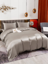 [Grå] SilkSilky-SE 19Momme Rent Silke Bedding Set 005