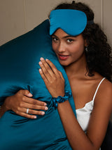[Kungsblått] SilkSilky-SE 19Momme Rent Silke Pillowcase Set 003